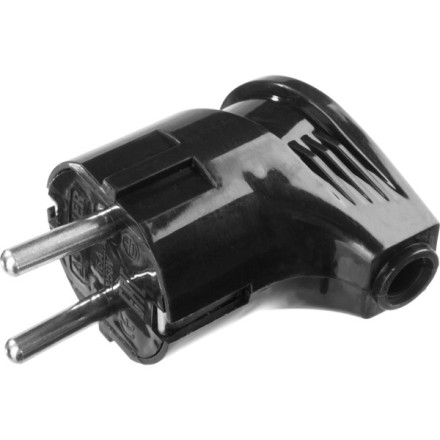 Вилка MAXElectro электрическая, 16А/220В, угловая, с заземлением, черная, STAYER 55161-B купить в Уфе