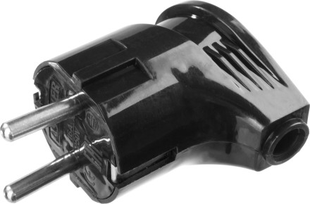 Вилка MAXElectro электрическая, 16А/220В, угловая, с заземлением, черная, STAYER 55161-B купить в Уфе