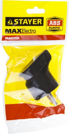 Вилка MAXElectro электрическая, 16А/220В, угловая, с заземлением, черная, STAYER 55161-B купить в Уфе