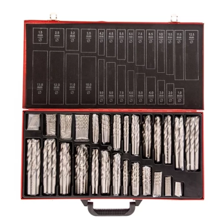 Набор сверл по металлу 1-13 мм 230 шт. HSS в металлическом кейсе Matrix 723230 купить в Уфе