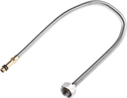Подводка ЗУБР "ЭКСПЕРТ" сильфонная из нержавеющей стали, для смесителя, удлиненная, г/ш (гайка-штуцер), 1/2", 0,5м 51013-050 купить в Уфе