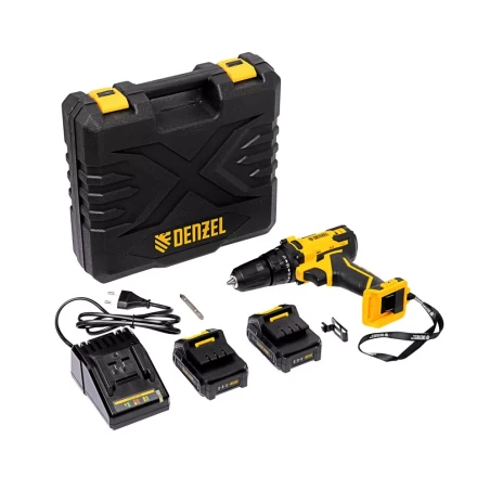 Дрель-шуруповерт аккумуляторная CDL-12-02BM, Li-Ion, 12 В, 2 акк.// Denzel 26105 купить в Уфе