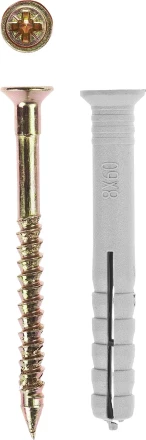 Дюбель-гвоздь ЗУБР &quot;МАСТЕР&quot; полипропиленовый, потайный бортик, 8 x 140 мм, 2 шт 4-301346-08-140 купить в Уфе
