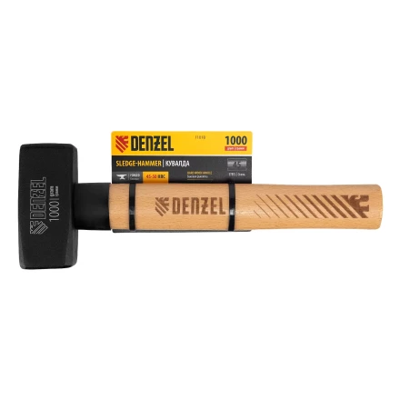 Кувалда, 1000 г Denzel, кованая головка, буковая рукоятка 11018 купить в Уфе