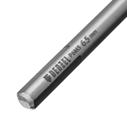 Сверло спиральное по металлу Denzel 6,5 х 148 мм, Р6М5, Golden Tip, удлиненное, 718257 купить в Уфе