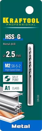 Сверла по металлу HSS-G Оберон 29651-2.5 купить в Уфе