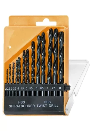 Набор сверл по металлу 2-8 мм (через 0,5 мм) HSS 13шт цилиндрический хвостовик SPARTA 723355 купить в Уфе