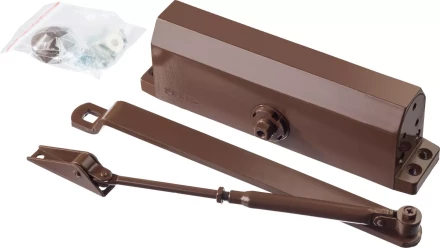 Доводчик дверной STAYER, для дверей массой до 100 кг, цвет коричневый 37917-100 купить в Уфе