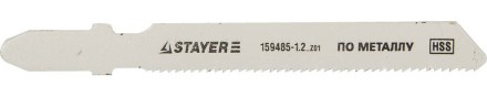 Полотна STAYER &quot;STANDARD&quot;, T118A, для эл/лобзика, HSS, по металлу (1-3мм), EU-хвост., шаг 1,2мм, 55мм, 2шт 159485-1.2_z01 купить в Уфе