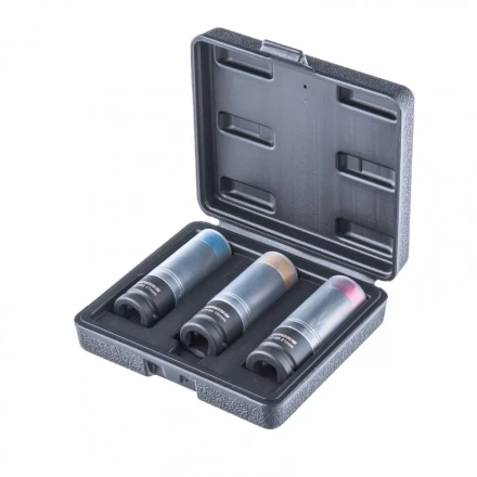 Набор головок ударных шестигранных для колесных дисков 17 19 21 мм 1/2&quot; 3 предмета Gross 13196 купить в Уфе