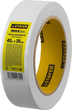 Малярная лента STAYER &quot;MASTER&quot;, креповая, 30мм х 40м 1211-30 купить в Уфе