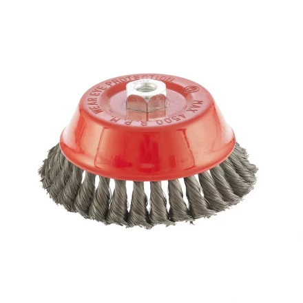 Щетка для УШМ 150 мм М14 &quot;чашка&quot; крученая проволока 0,8 мм MTX 74626 купить в Уфе