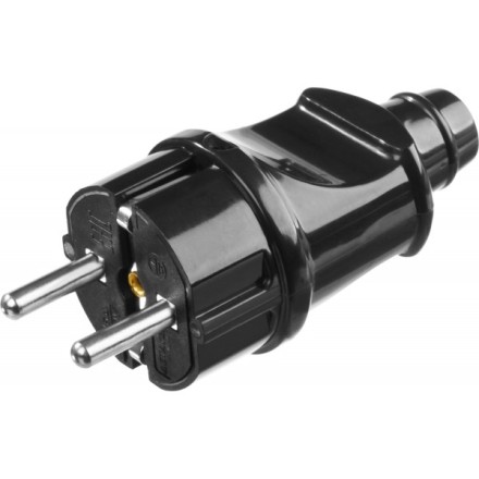 Вилка MAXElectro электрическая, 16А/220В, с заземлением, черная, STAYER 55160-B купить в Уфе