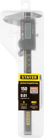 Штангенциркуль STAYER &quot;MASTER&quot; электронный, направляющая из композитных матер. на основе углеродного волокна, пластик корпус, шаг измерения 0,1, 150мм 34411-150 купить в Уфе