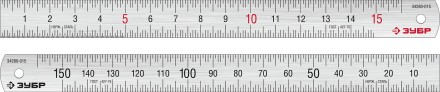ЗУБР Про-15, длина 0.15 м, усиленная нержавеющая линейка, Профессионал (34280-015) купить в Уфе
