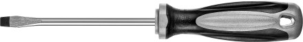 Отвертка MIRAX 25095-06-10, закаленный стержень, двухкомпонентная рукоятка, SL6x100мм 25095-06-10 купить в Уфе