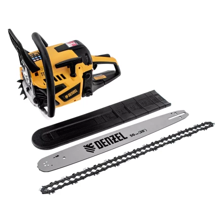 Пила цепная бензиновая Denzel DS-5820, шина 50 см, 58 см3, 3.6 л.с, шаг 0,325, паз 1,5 мм, 76 звеньев 95238 купить в Уфе