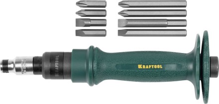 Отвертка KRAFTOOL ударно-поворотная, реверсивная, сменные биты, 8шт, набор 10 предметов 25550-H10 купить в Уфе