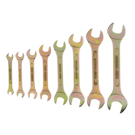 Набор ключей рожковых 6-22 мм, 8 шт, желтый цинк Сибртех 15280 купить в Уфе