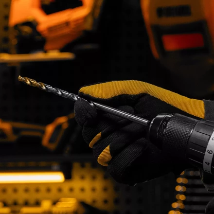 Сверло спиральное по металлу Denzel, 7,0 х 156 мм, Р6М5, Golden Tip, удлиненное, 718258 купить в Уфе