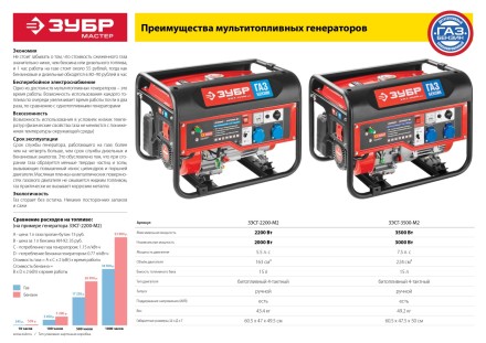 Генератор многотопливный ЗЭСГ-3500-М2 серия МАСТЕР купить в Уфе