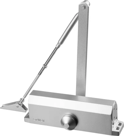 Доводчик дверной STAYER, для дверей массой до 100 кг, цвет серебро 37915-100 купить в Уфе