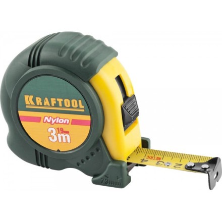 Рулетка KRAFTOOL &quot;EXPERT&quot; с нейлоновым покрытием, обрезин корпус, 3/19мм 34122-03-19_z01 купить в Уфе