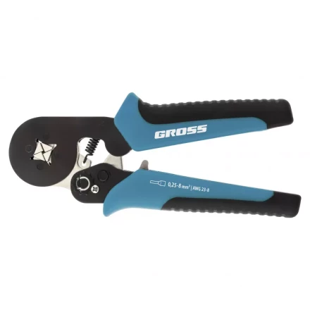Клещи для обжима наконечников электропроводов Gross с сечением 0.25-8 мм 17724 купить в Уфе