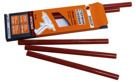 Стержень клеевой 11х190мм ЭНКОР 434 5шт красный 50434 купить в Уфе