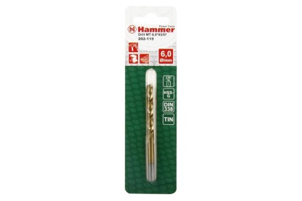 Сверло по металлу HAMMER Ф6х93мм (DR MT 6,0мм*93/57мм) купить в Уфе