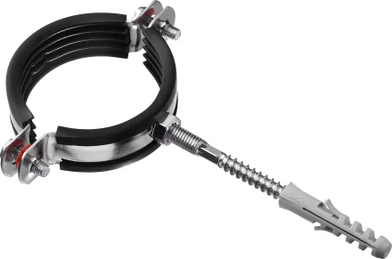 ЗУБР 2, цинк, 1 шт, трубный хомут с сантехнической шпилькой и дюбелем (37866-59-65) купить в Уфе