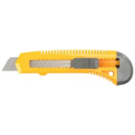 Нож STAYER &quot;STANDARD&quot; с выдвижным сегмент. лезвием, пластмасс.,18мм 0911 купить в Уфе