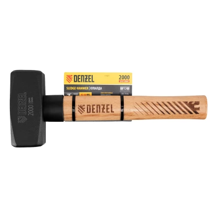 Кувалда, 2000 г Denzel, кованая головка, буковая рукоятка 11021 купить в Уфе