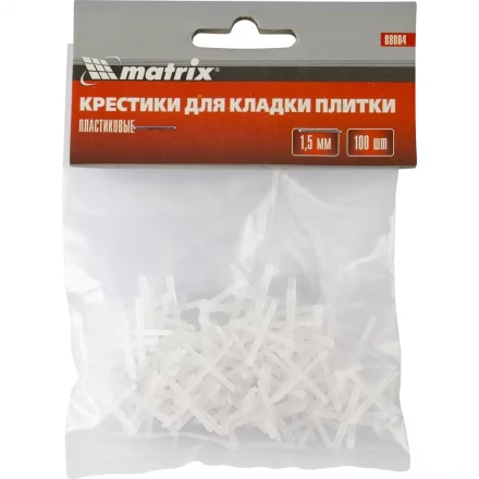 Крестики 2,5 мм для кладки плитки 100 штук MATRIX артикул 88088 купить в Уфе