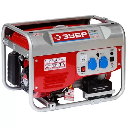 Электростанция ЗУБР бензиновая, 4-х тактная, ручной и электрический пуск, 220/12В, 3500Вт ЗЭСБ-3500-Э купить в Уфе