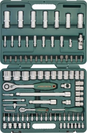 Набор головок торцевых 1/2&quot;DR 10-32мм 1/4&quot;DR 4-14мм 94предмета Jonnesway S04Н52494S 47400 купить в Уфе