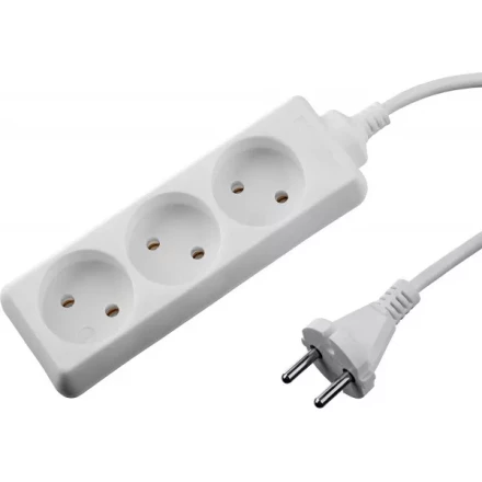 Удлинитель "TOPELECTRO" электрический, ПВС 2х1мм2, 3 гнезда, 3500 Вт, 1.5м, STAYER 55030-1.5 купить в Уфе