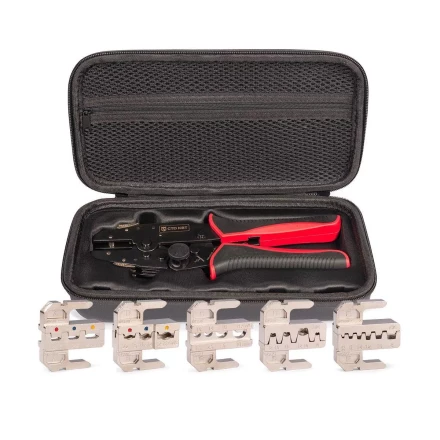 Пресс-клещи КВТ CTD+5 с механизмом быстрой смены матриц: комплект из 5 шт. для опрессовки (набор) (101859) купить в Уфе