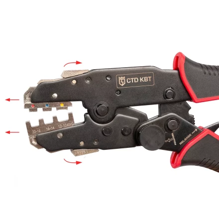 Пресс-клещи КВТ CTD+5 с механизмом быстрой смены матриц: комплект из 5 шт. для опрессовки (набор) (101859) купить в Уфе