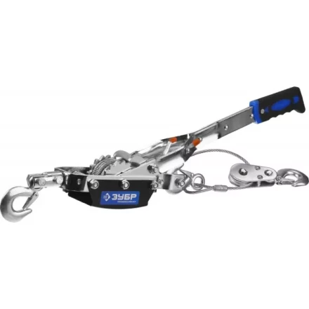 Лебедка ручная рычажная ЗУБР &quot;ПРОФЕССИОНАЛ&quot;, тросовая, 4 т, 3 м, в сумке 43105-4-K купить в Уфе