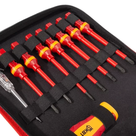 Набор диэлектрического инструмента электрика КВТ НИИ-22, 12 предметов (88962) купить в Уфе