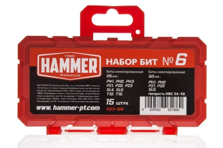 Набор бит HAMMER 203-186 купить в Уфе