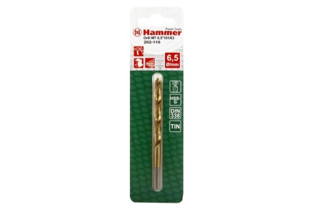 Сверло по металлу HAMMER Ф6.5х101мм (DR MT 6,5мм*101/63мм) купить в Уфе