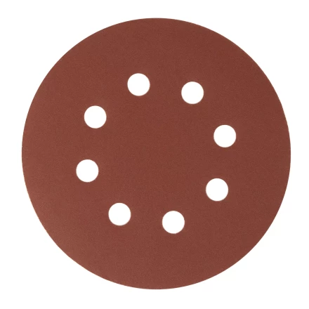Круг абразивный на ворсовой подложке под &quot;липучку&quot;, перфорированный, P 320, 125 мм, 5 шт Сибртех 738137 купить в Уфе