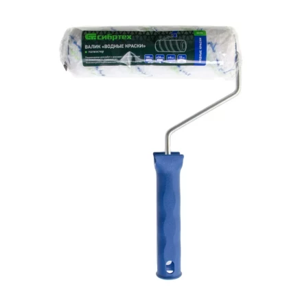 Валик &quot;Водные краски&quot;, 180 мм, ворс 12 мм, D - 36 мм, D ручки - 6 мм, полиэстер Сибртех 80192 купить в Уфе
