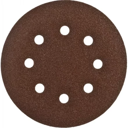 Круг шлифовальный ЗУБР &quot;СТАНДАРТ&quot; из абразивной бумаги на велкро основе, 6 отв., Р80, 150мм, 5шт 35350-150-080 купить в Уфе