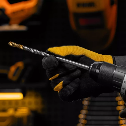 Сверло спиральное по металлу Denzel, 8 х 165 мм, Р6М5, Golden Tip, удлиненное, 718260 купить в Уфе