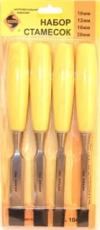Набор стамесок 10,12,16,20 мм 4 штуки блистер Энкор 10401