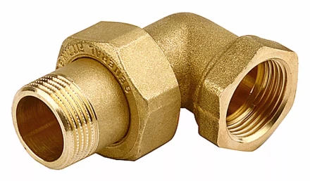 Соединитель GENERAL FITTINGS угловой с накидной гайкой, латунь, г/ш, 1/2&quot; 51035-G/S-1/2 купить в Уфе