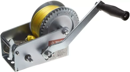 Лебедка ручная барабанная ЗУБР &quot;ПРОФЕССИОНАЛ&quot;, тяговая, ленточная, 0,9т, 10м 43115-0.9 купить в Уфе